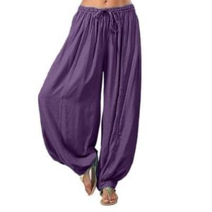 Harem Pants Women – Boho Drawstring Loose Yoga Pants