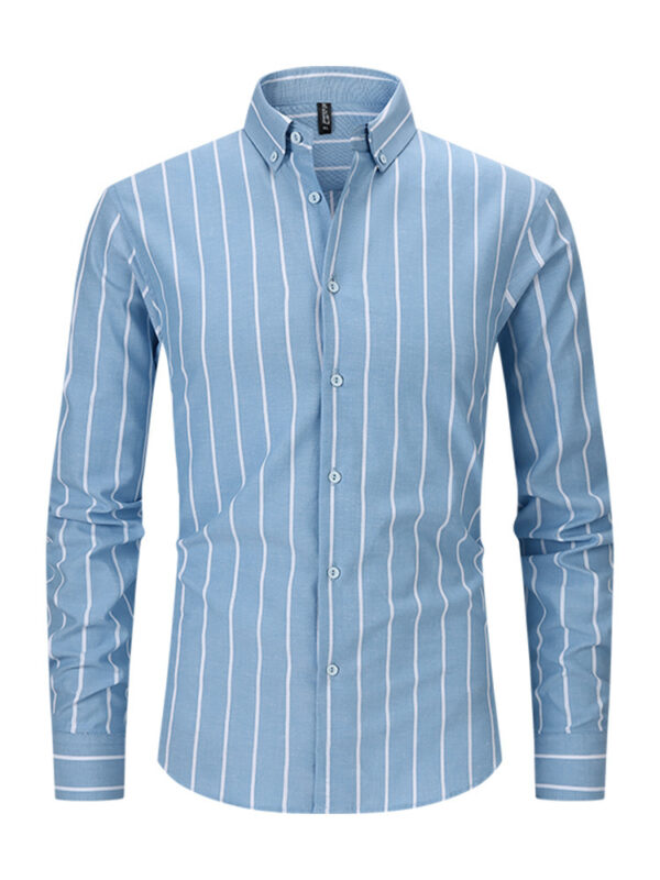Casual Cotton Striped Shirt for Men - Image 8