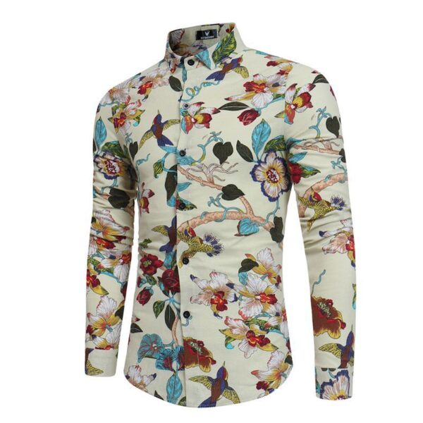 Men's 3D Flawless Cotton Floral Shirt for Effortless Style - Image 5