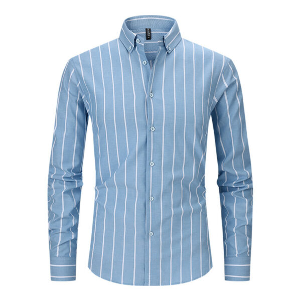 Casual Cotton Striped Shirt for Men - Image 5