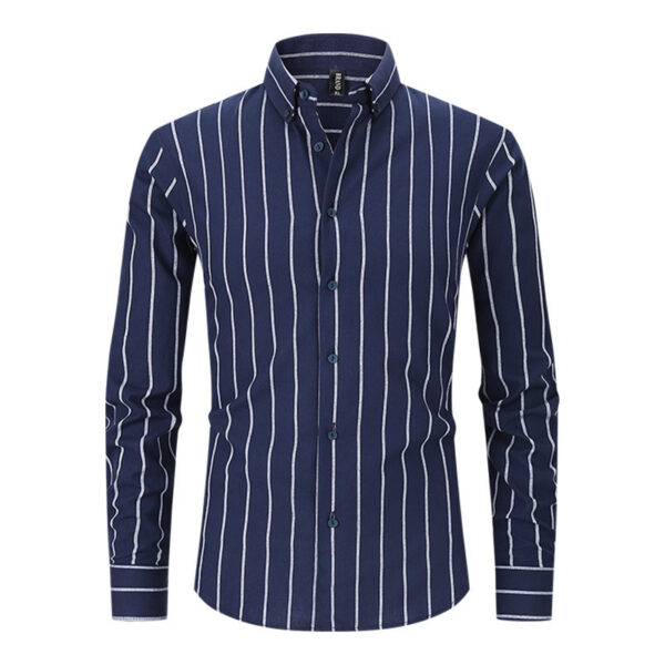 Casual Cotton Striped Shirt for Men - Image 4