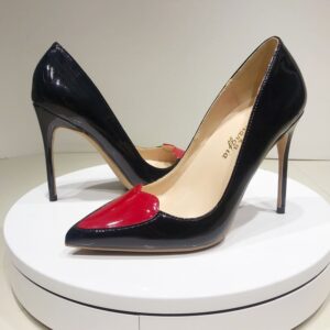 Women’s Pointed High Heels with Heart Pattern