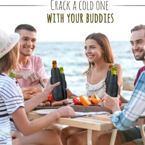 3 In 1 Detachable Stainless Steel Double-layer Beer Bottle Insulator Can Cooler Holder With Bottle Opener