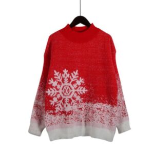 Women’s Half High Neck Snowflake Sweater