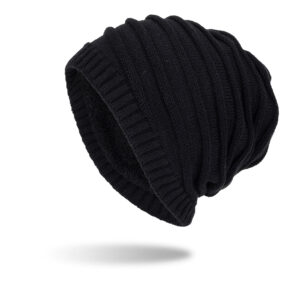 Thick Cable Knit Slouchy Skull Beanie for Men
