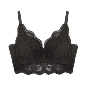 Women’s French Floral Lace Wireless Bralette with Sling