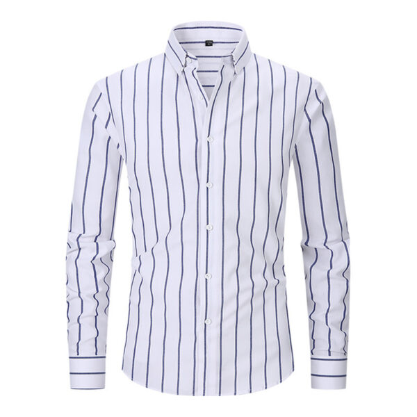 Casual Cotton Striped Shirt for Men - Image 2