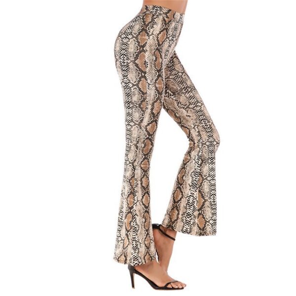 Women's High-Waisted Leather Flared Leggings - Image 4