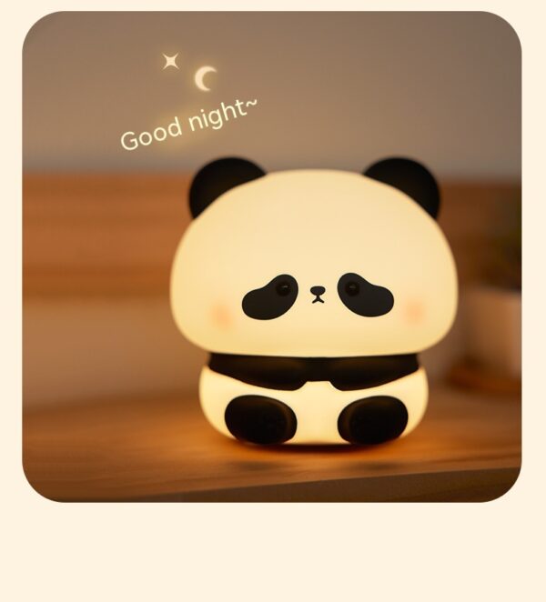 Panda LED Night Light Cute Silicone Night Light USB Rechargeable Touch Night Lamp Bedroom Timing Lamp Decoration Children's Gift Home Decor - Image 8