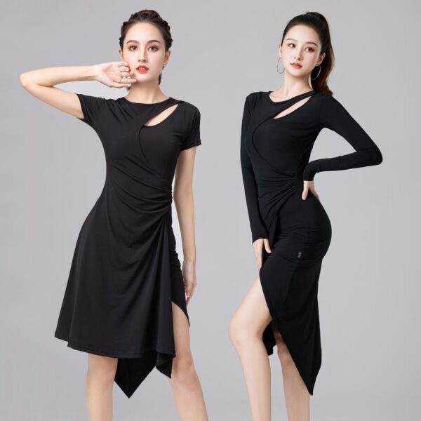 Women's Cotton Latin Dance Dress for Elegance on the Dance Floor - Image 4