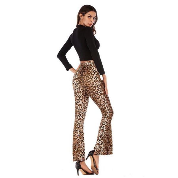 Women's High-Waisted Leather Flared Leggings - Image 2