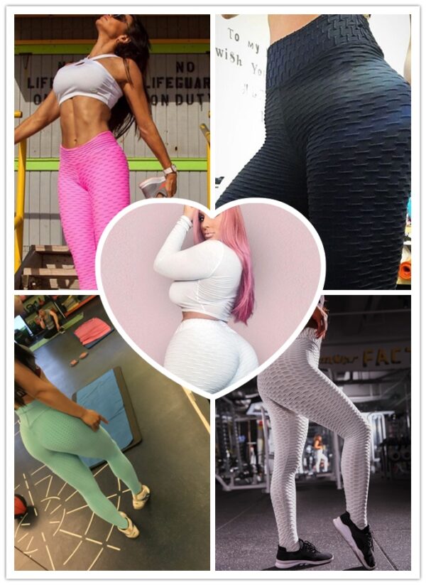 Women's High-Waisted Textured Leggings – Scrunch Booty Lift for Gym & Yoga - Image 9