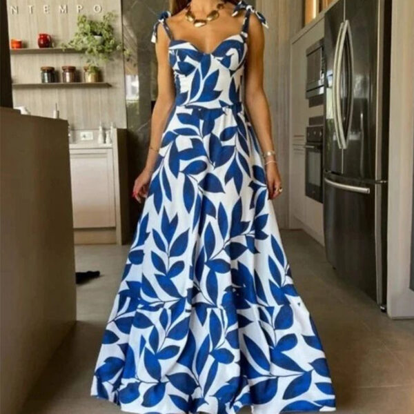 Women's Floral Print Maxi Boho Dress - Image 3