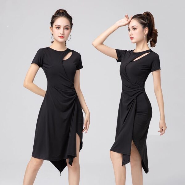 Women's Cotton Latin Dance Dress for Elegance on the Dance Floor - Image 2