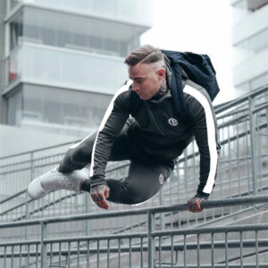 Men’s Athletic Tracksuit Set with Stripes
