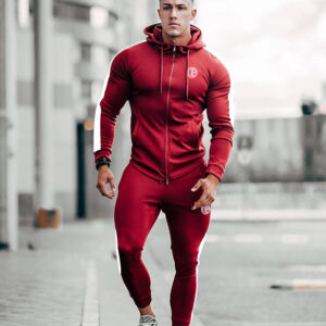 Men’s Athletic Tracksuit Set with Stripes
