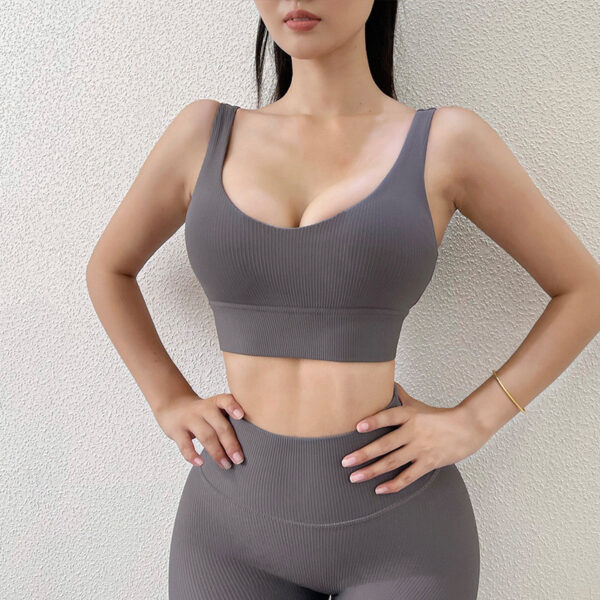 Seamless Women's Deep U-Back Athletic Bra - Image 5