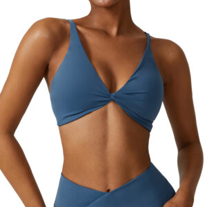 Quick-Dry Fitness Bra for Women with Front Twist