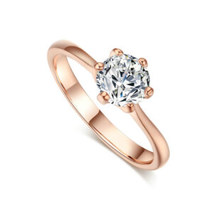 Elegant Moissanite Engagement Ring – 1 Carat, 925 Sterling Silver