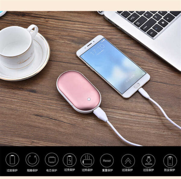 Macaron USB Charging Hand Warmer Power Bank - Image 9