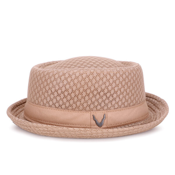 British Jazz Mesh Top Hat With Flat Edge And Foldable Sun Visor - Image 3