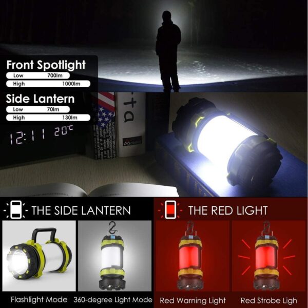 Outdoor Emergency Camping Light Flashlight Rechargeable Battery Power Bank - Image 4