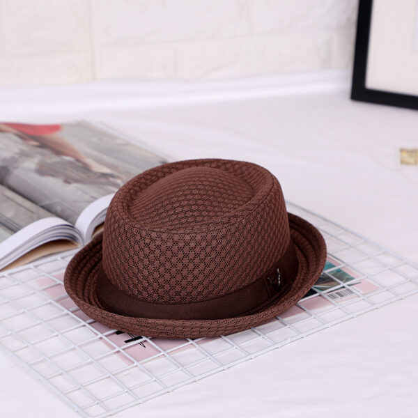 British Jazz Mesh Top Hat With Flat Edge And Foldable Sun Visor - Image 7