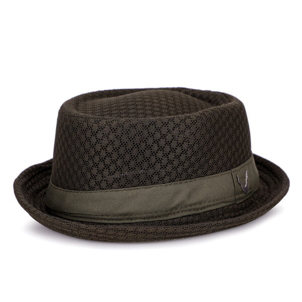 British Jazz Mesh Top Hat With Flat Edge And Foldable Sun Visor - Image 6