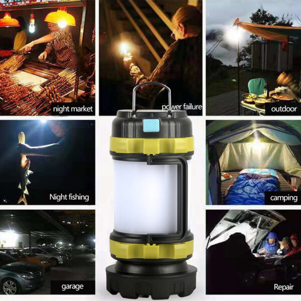 Outdoor Emergency Camping Light Flashlight Rechargeable Battery Power Bank - Image 5