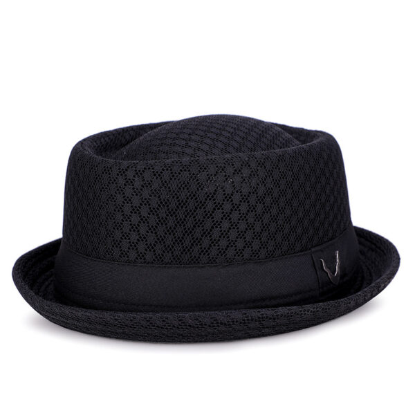 British Jazz Mesh Top Hat With Flat Edge And Foldable Sun Visor - Image 10