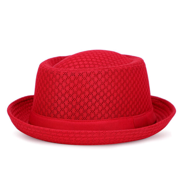 British Jazz Mesh Top Hat With Flat Edge And Foldable Sun Visor