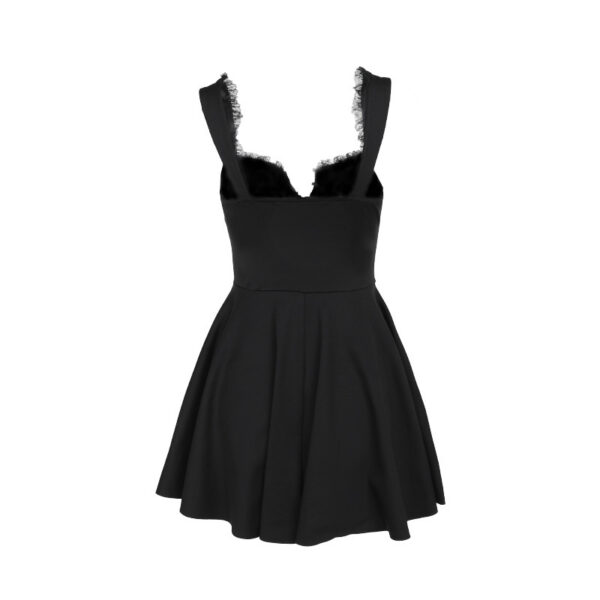 Women's Retro Hip Dress with Square Neckline - Image 7