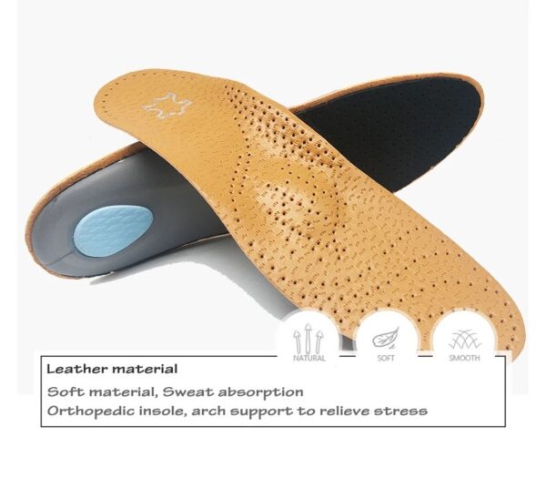 Leather Orthopedic Insoles – Premium Arch Support for Foot Pain Relief - Image 5