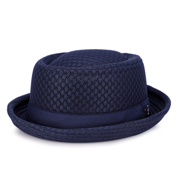 British Jazz Mesh Top Hat With Flat Edge And Foldable Sun Visor - Image 4