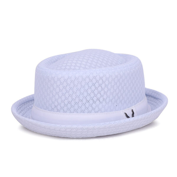 British Jazz Mesh Top Hat With Flat Edge And Foldable Sun Visor - Image 9