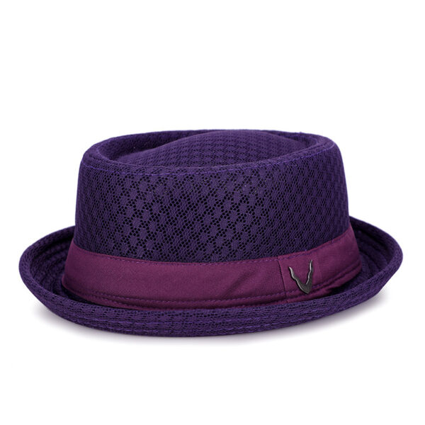 British Jazz Mesh Top Hat With Flat Edge And Foldable Sun Visor - Image 5