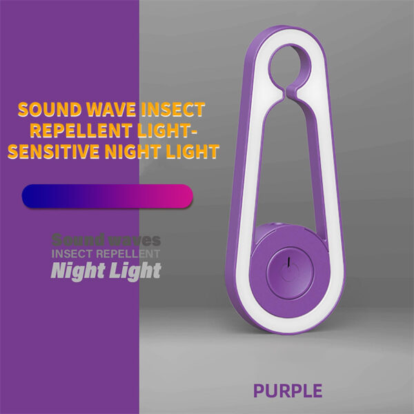 Sound Wave Mosquito Repellent Light-sensitive Night Light Household Indoor Plug-in Intelligent Frequency Conversion Physical Mosquito Repellent Night Light - Image 2