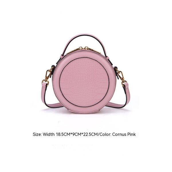 New Trendy Minority Fashion  Pattern Small Round Handbag - Image 3