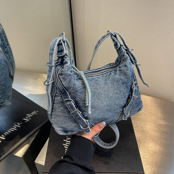 Denim Women's Western Style Shoulder Messenger Bag - Image 2