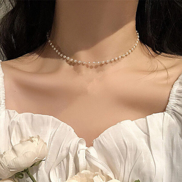 Vintage Pearl Necklace Women's High-grade Ins Style Simple - Image 3