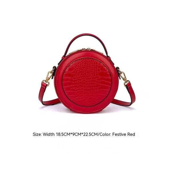 New Trendy Minority Fashion  Pattern Small Round Handbag - Image 2