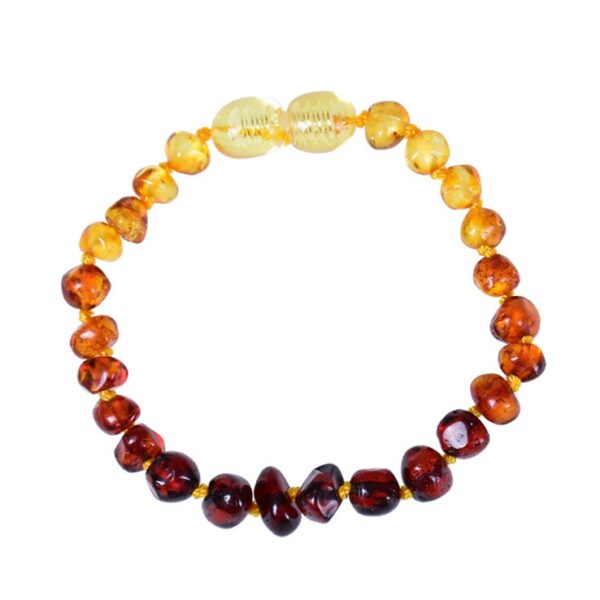 Baltic natural amber baby bracelet Infant child teething diy irregular amber bracelet - Image 6