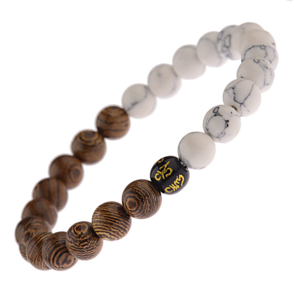 Wooden Bead Black Frosted Personality Bracelet - Image 5