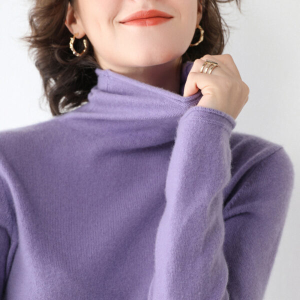 Sweater Girl, Slim Long Sleeve Flat Pullover - Image 2