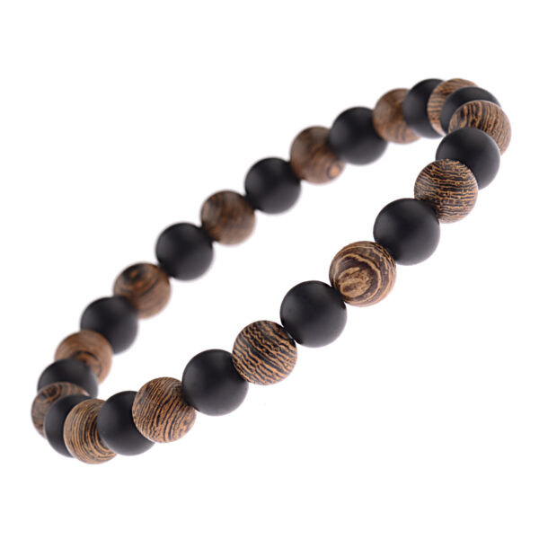 Wooden Bead Black Frosted Personality Bracelet - Image 8