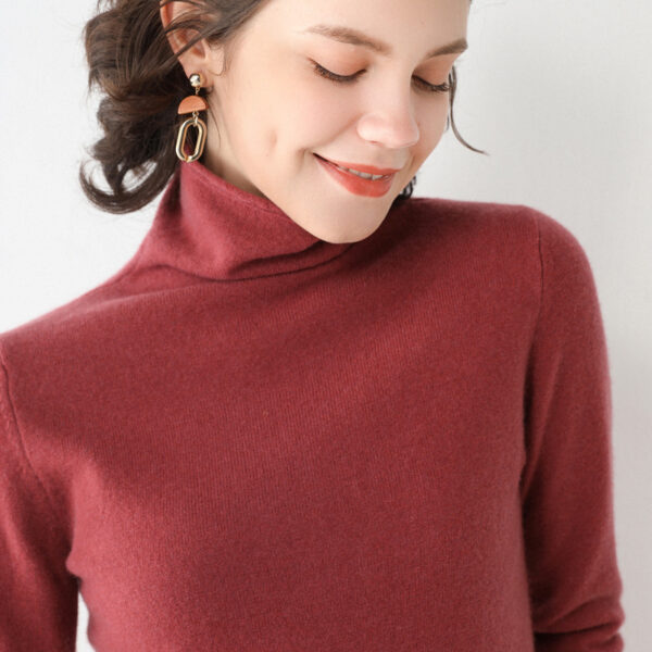 Sweater Girl, Slim Long Sleeve Flat Pullover - Image 9