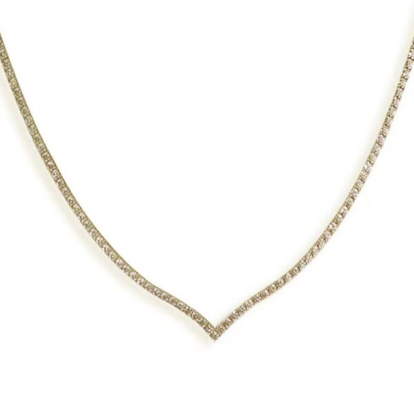 Personalized V-shaped Full Diamond European And American Party Sexy Necklace - Image 4