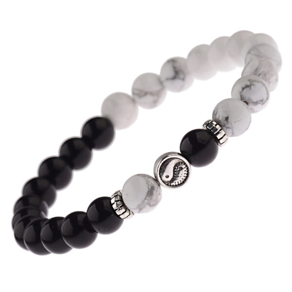 Wooden Bead Black Frosted Personality Bracelet - Image 6