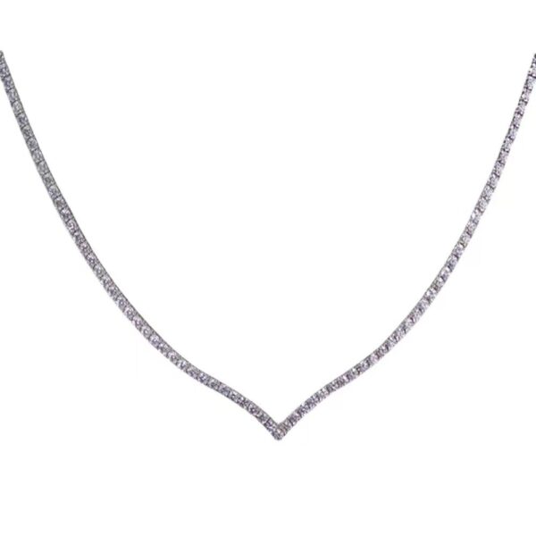 Personalized V-shaped Full Diamond European And American Party Sexy Necklace - Image 3