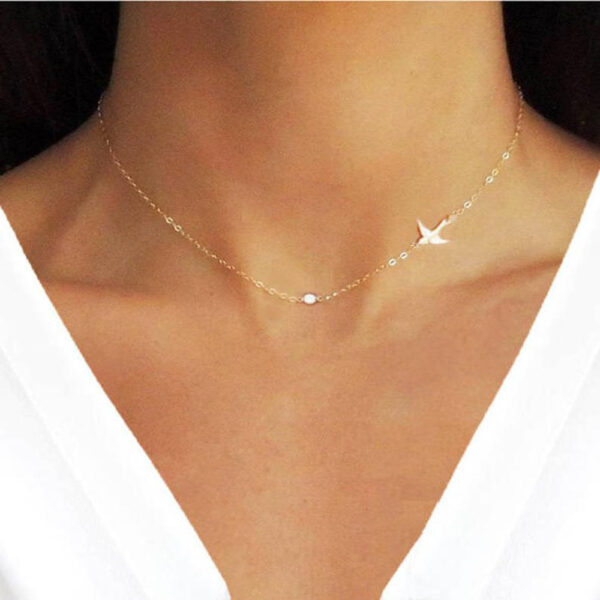 Metal Peace Dove Short Women's Clavicle Necklace - Image 4